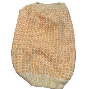 Pet Circle XL Dog Sweater | Cozy Knit Orange Cream Pullover Pet Clothing